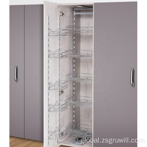 China pull out metal shelves kitchen pantry units Factory